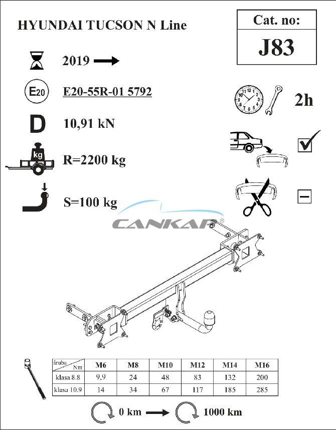 HYUNDAI TUCSON N LINE ÇEKİ DEMİRİ J83