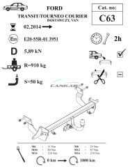 FORD TOURNEO COURIER ÇEKİ DEMİRİ C63