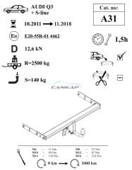 Audi Q3 Çeki Demiri A31